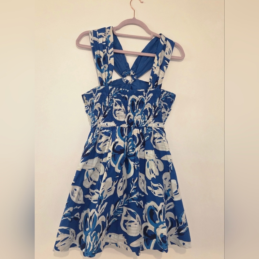 Cleobella Brylee Floral Mini Dress- In Royal Blue & White- Very Flattering!! - Picture 13 of 16